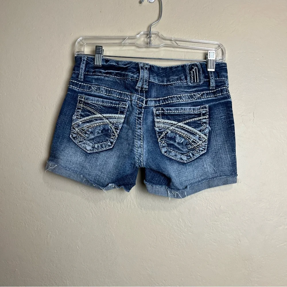 Maurices Womens Denim Jean Shorts Size 1/2 - Picture 11 of 12
